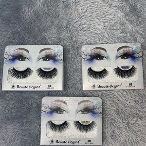 3 pairs of 6D Eyelashes in the Style 10 from Beaute Elegant new
